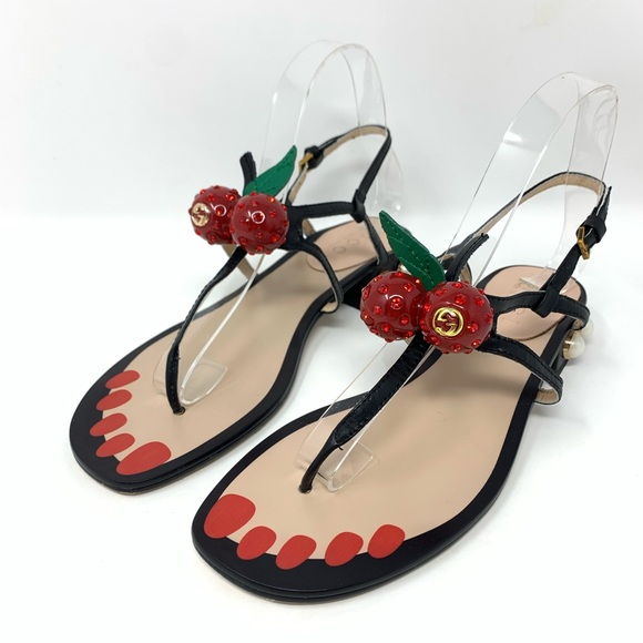 Gucci Shoes - Gucci Hatsumomo Cherry Sandals